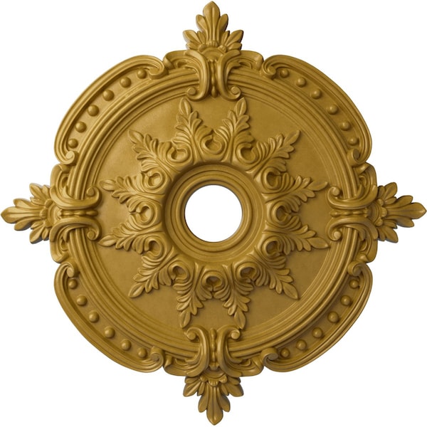 Ekena Millwork Benson Classic Medallion (Canopies up to 6 1/2"), 28 3/8"OD x 3 3/4"ID x 1 5/8"P, Iridescent Gold CM28BEIGS - main